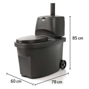 Trockentoilette Biolan Komplet mit Maßen