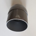 Produkt: Rohrmuffe 45 Gradbogen DN75, grau draufsicht