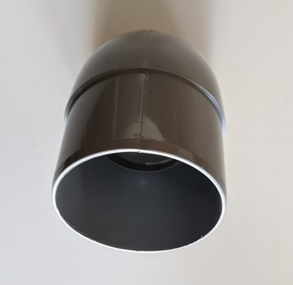 Produkt: Rohrmuffe 45 Gradbogen DN75, grau draufsicht