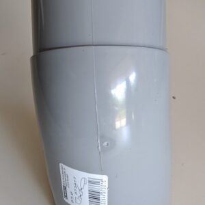 Produkt: Rohrmuffe 45 Gradbogen DN75, grau stehend Seitenansicht