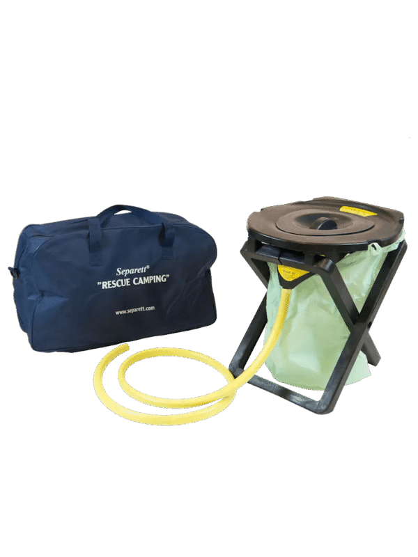Separett "Rescue Camping" mobile Campingtoilette aufgebaut mit Tasche