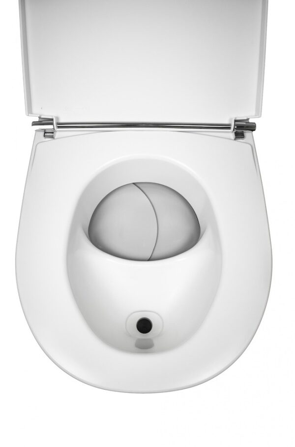 Trenntoilette Separett Tiny freigestellt Draufsicht offen