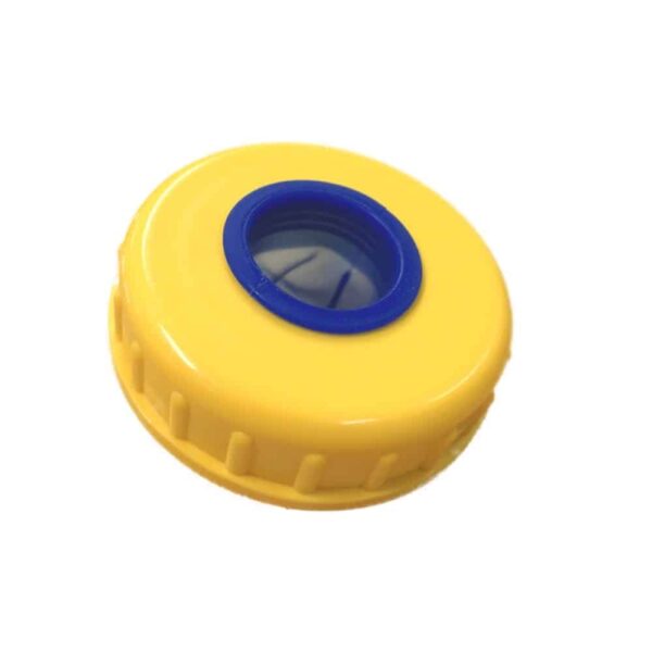 Deckel mit Membranverschluss für Toilette Urinkanister - bee lid von schräg oben