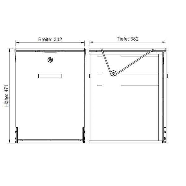 Trenntoilette campbee hive two comfort Maße
