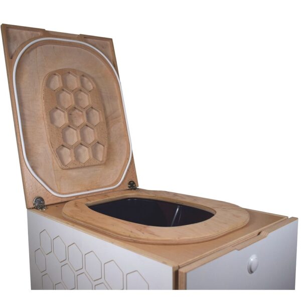 Trenntoilette campbee Hive One weiß Sitz geöffnet