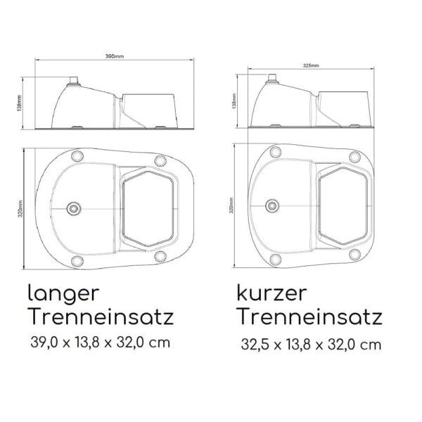 campbee TC-Selbstbau-Set L Trenneinsätze Maße