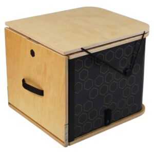 Kleine mobile Trenntoilette – campbee hive two compact anthrazit geschlossen Seitenansicht