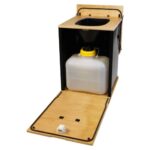 Trenntoilette campbee hive two comfort anthrazit frontal Front und Sitz geöffnet